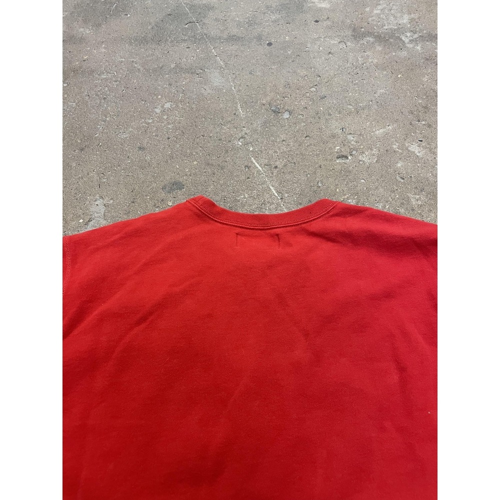 Polo Ralph Lauren Sweatshirt Mens Large Red Crewneck Pullover Blue Pony Made USA - Picture 12 of 16